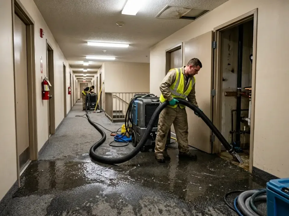 multi-unit-apartment-hallway-f-005 — frequently asked questions, Emergency Burst Pipe Water Extraction & Removal in Cridersv…